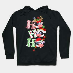 Ho Ho Ho Funny Christmas For Cow Lovers Hoodie